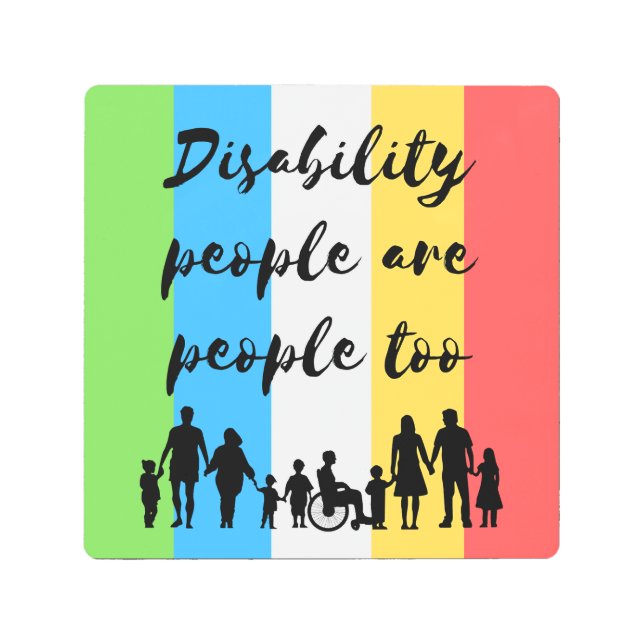 Impresión En Metal las personas con discapacidad también son personas (Anverso)