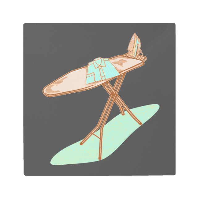 Impresión En Metal Las tareas domésticas relacionadas con la plancha  (Anverso)