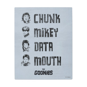Impresión En Metal Las tonterías   Chunk, Mikey, Data, Mouth