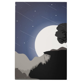 Impresión En Metal las vistas a las estrellas y a la luna