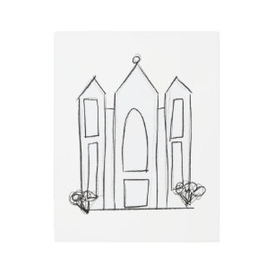 Impresión En Metal LDS Salt Lake City Temple simple mormón moderno