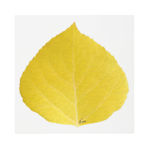 Impresión En Metal Leaf amarillo #5