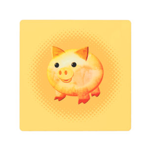 Impresión En Metal Lechón de Personalizado corto