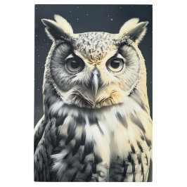 Impresión En Metal Lechuza curiosa