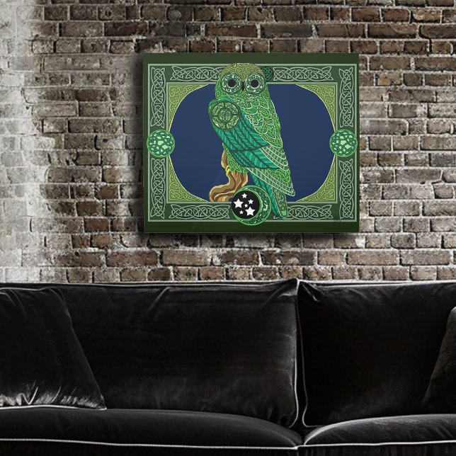 Impresión En Metal Lechuza Verde Celta (Subido por el creador)