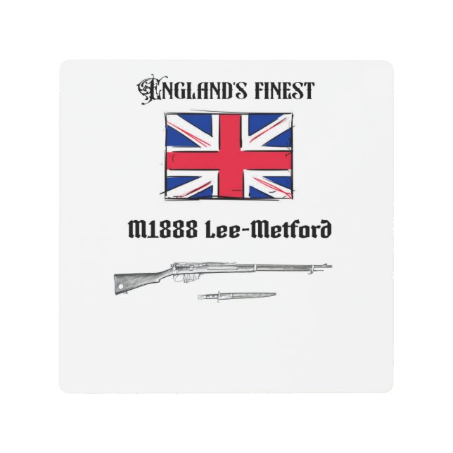 Impresión En Metal Lee Metford Rifle (Anverso)