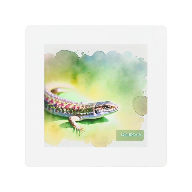 Impresión En Metal Lemniscata Lizard 071124AREF102 - Watercolor (Anverso)