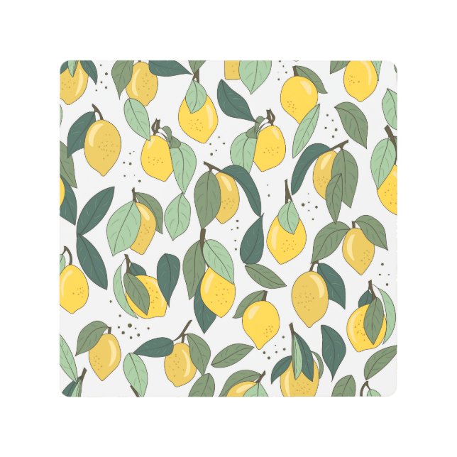 Impresión En Metal Lemon Tropical: Brillante Viña sin Marea (Anverso)