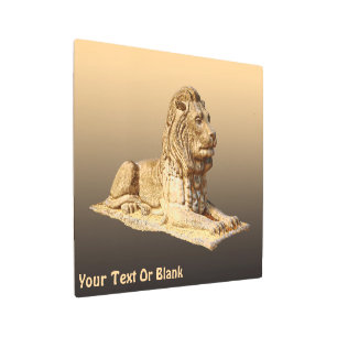 Impresión En Metal León de piedra