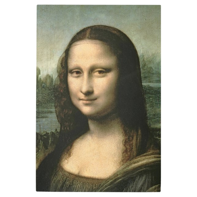 Impresión En Metal Leonardo Vinci | Mona Lisa, c.1503-6 (Anverso)