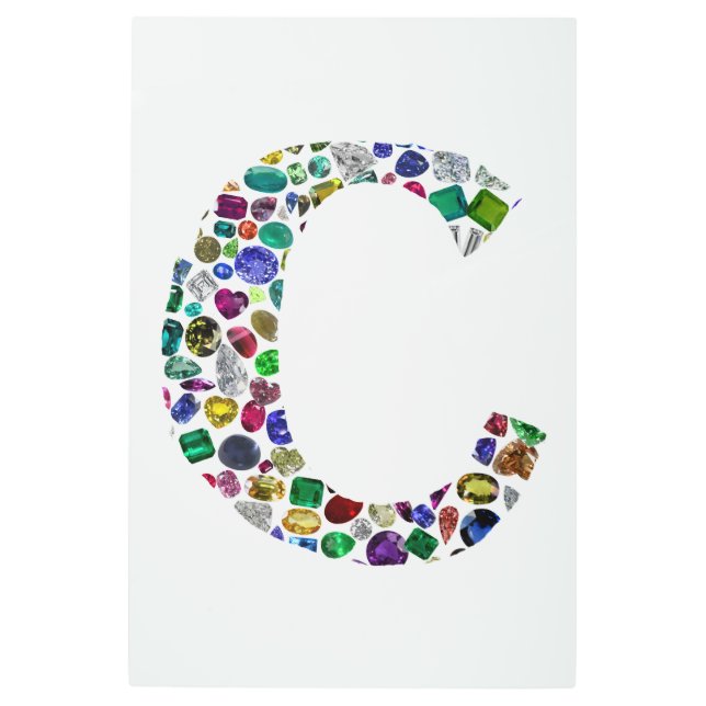 Impresión En Metal Letra C (Anverso)