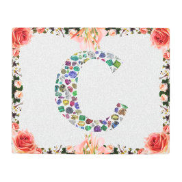 Impresión En Metal Letra inicial C