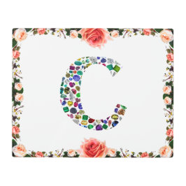 Impresión En Metal Letra inicial C