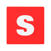 Letra inicial monograma estilo moderno rojo blanco