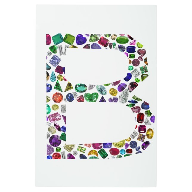 Impresión En Metal Letra monográfica inicial B (Anverso)