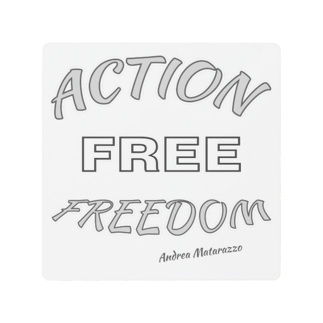 Impresión En Metal Libertad de acción (Anverso)