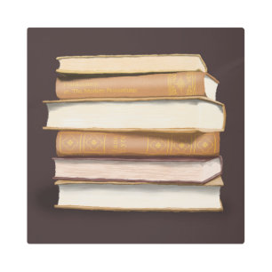 Impresión En Metal Libros antiguos de la Academia Oscura