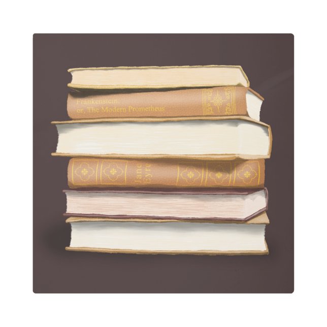 Impresión En Metal Libros antiguos de la Academia Oscura (Anverso)