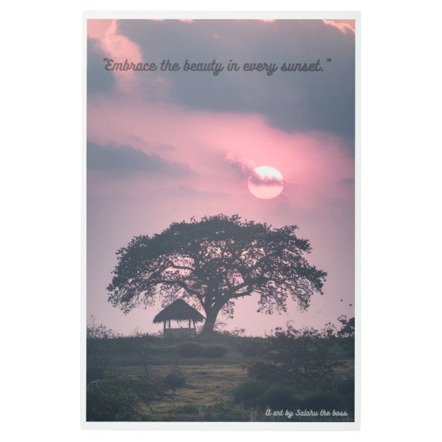 Impresión En Metal Lienzo de naturaleza, rosa pintado (Anverso)