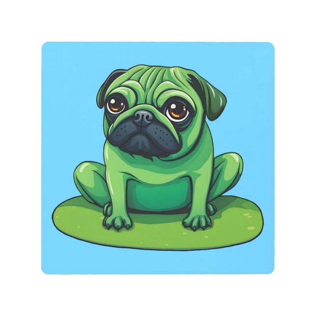 Impresión En Metal Lili Pug (Anverso)