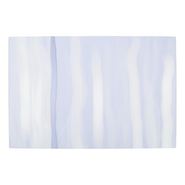 Impresión En Metal Línea abstracta mínima moderna azul pálido (Anverso)