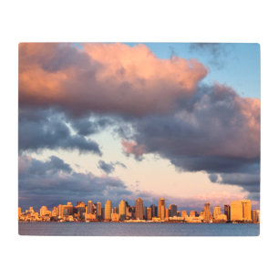 Impresión En Metal Línea aérea de la bahía de San Diego