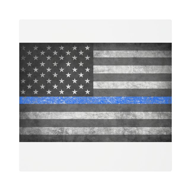 Impresión En Metal Línea Azul delgada (Anverso)