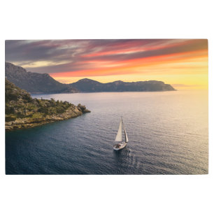 Impresión En Metal Línea costera   Bodrum, Turquía