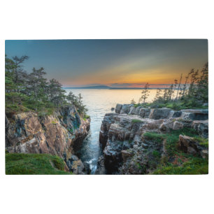 Impresión En Metal Línea costera   Parque nacional Acadia, Maine