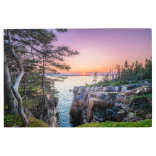 Impresión En Metal Línea costera   Parque nacional Ravens Nest Acadia