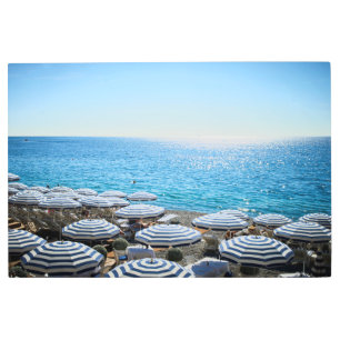 Impresión En Metal Línea costera Riviera francesa, Niza Francia