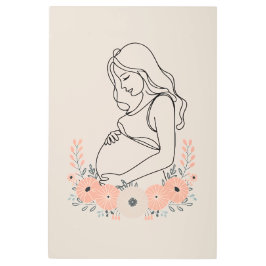 Impresión En Metal Línea de Embarazo Serene