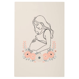 Impresión En Metal Línea de Embarazo Serene