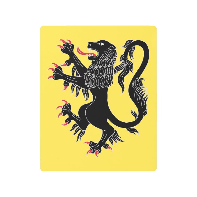 Impresión En Metal Lion Rampant Sable (Anverso)