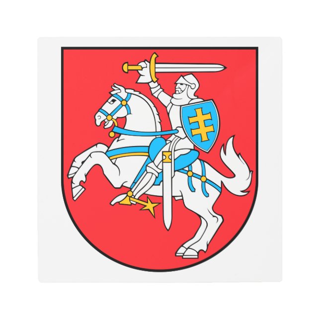 Impresión En Metal Lithuanian Vytis (Anverso)