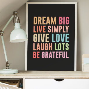 Impresión En Metal Live Simply Dream Big