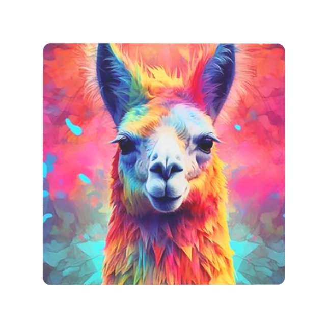 Impresión En Metal Llama arco iris (Anverso)