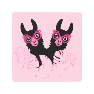 Impresión En Metal Llama Sisters