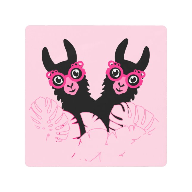 Impresión En Metal Llama Sisters (Anverso)