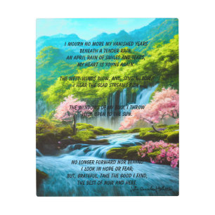 Impresión En Metal 'Lo mejor de ahora y de aquí' por J.G Whittier