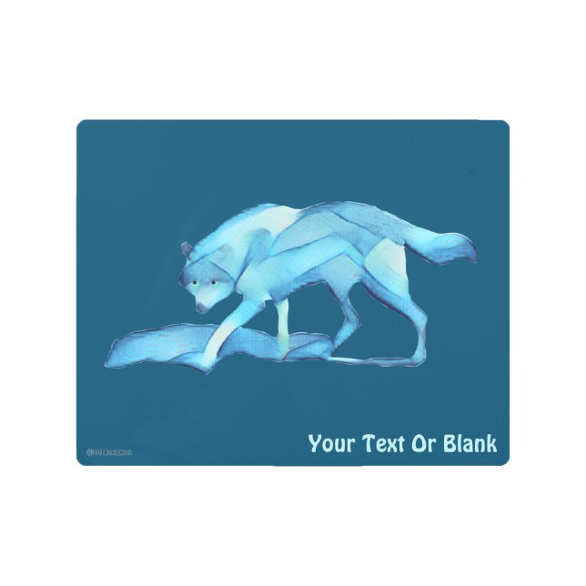 Impresión En Metal Lobo azul (Anverso)