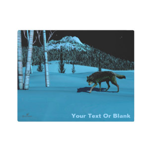 Impresión En Metal Lobo de Invierno - Tapetum Lucidum