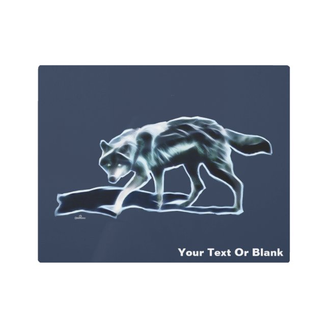 Impresión En Metal Lobo oscuro (Anverso)