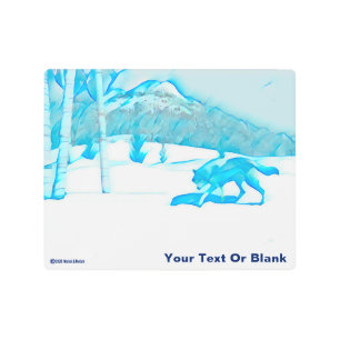 Impresión En Metal Lobo solitario en WInter