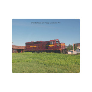 Impresión En Metal Locomotora Duluth Mesabi Iron Range 316