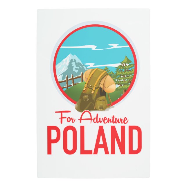Impresión En Metal Logo de Adventure Poland Travel (Anverso)