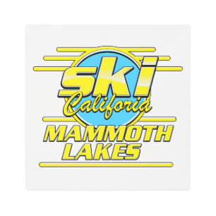 Impresión En Metal Logo de Mammoth Lakes California Ski