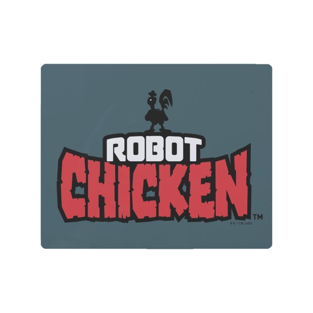 Impresión En Metal Logo de Robot Chicken (Anverso)
