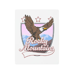 Impresión En Metal Logo de Rocky Mountains