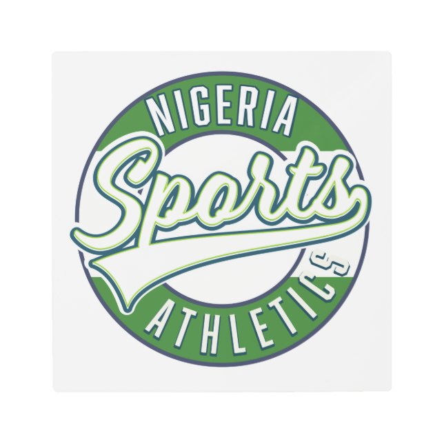 Impresión En Metal Logo del Deporte de Nigeria (Anverso)
